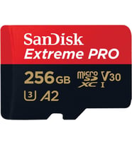 Sandisk 256 Gb Extreme Pro Microsdxc Kartı + Sd Adaptörü + Rescuepro Deluxe, 200 Mb/Sn'Ye Kadar, A2 (Çok Renkli)