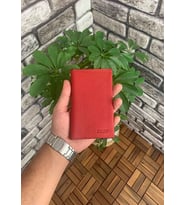 Guard Kırmızı Hakiki Deri Pasaport Kılıfı Erkek / Kadın P5249