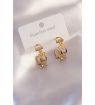 Çelik Gold Renk Tifanny Zincir Model Kadın Küpe