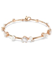 Monemel Swarovsk Rose Gold İnci Detaylı   Bileklik (Altın Kaplama)