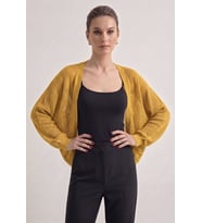 Premium Ajurlu İnce Triko Bolero Hırka