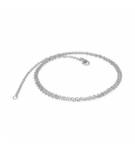Moncuk Design Minik Boy Beyaz Çelik Kolye 0.5Mm 3351CEK003