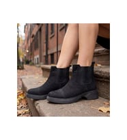 Arya - 813  Ortopedik Hakiki Deri Chelsea Bot - BLACK - 39