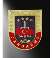 Jandarma Mont Brövesi Yelek Arması 3D Plastik Tpu Yeni Model Tip Cırtlı, Standart Ölçü, (Çok Renkli)