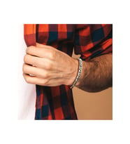 (2.8 mm) Erkek Gümüş Yuvarlak Kral Bileklik