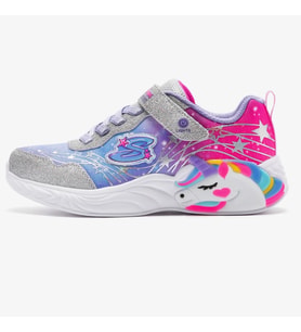 Skechers Unicorn-Driams Wisfhul Magic Lights Kids Shoes Lastik Bağcıklı Cırtlı Işıklı Günlük Çocuk Ayakkabısı Mor