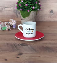 Maden Mühendisi Türk Kahvesi Fincanı Kırmızı Mühendisler Günü Hediyesi