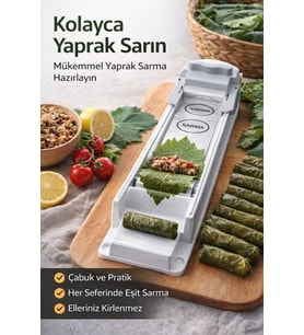 3 Kademeli Ayarlanabilir Yaprak Sarma Makinesi – Pratik Dolma Aparatı Dolma Sarma Makinesi