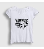 Presmono Kadın Beyaz Logo Koenigsrasse Königsrasse T-Shirt 478159tt (Beyaz)