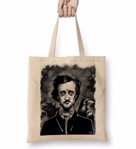 Nevermore Edgar Allan Poe Bez Çanta Uzun Saplı