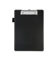 Sekreterlik,A5 Küçük Boy,Kapaksız,A5 Clipboard Vegan Suni Deri,17,5x24,5 cm.,Siyah