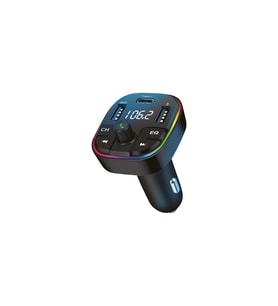 Bluetooth Araç FM Modülatör 20W 3.4A Hızlı Şarj USB Araç Şarj Cihazı Dijital Ekranlı (Siyah)