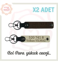 Koyu Kahve-S Kahve, İsme Özel Enerji Manevi Huzur, 520 741 8 Başarı ve Denge 2'li Anahtarlık Set (Çok Renkli)
