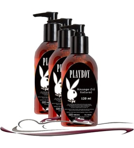 Playboy Natural Massage Oil Kokusuz Vücut Masaj Yağı 3 Adet 120 ml