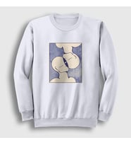 Presmono Unisex Beyaz Soul Mates Valentine's Day Sevgililer Günü Sweatshirt 285513tt