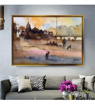 Altın Çerçeveli dekoratif tablo a1413 (Gold)