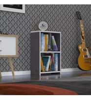 Kenzlife kitaplık süper ga 060*40*19 gri 2 katlı tek bölme ofis mutfak banyo dolabı arkalıksız (Karışık)