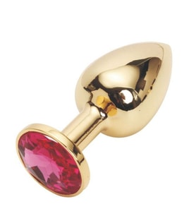 Gold Metal Taşlı Büyük Boy  Plug