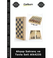 Özel Üretim Oyun Hediye Ahşap Satranç ve Tavla Seti Alk4235