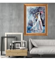 Altın Varaklı Paspartulu Çerçeveli Tablo rv181