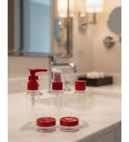 5’li Seyahat Boy Kozmetik Şişe Seti 30 ml Çantalı Organizer