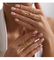 Kişiye Özel Doğum Ayı Kuş İsim Kolye 925K Gümüş (Gold)