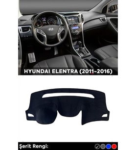 Hyundaı Elentra (2011-2016) 3d Torpido Koruma Kılıfı - Ön Göğüs Panel Kaplama - Siyah Şerit