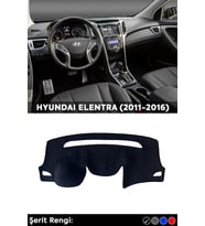 Hyundaı Elentra (2011-2016) 3d Torpido Koruma Kılıfı - Ön Göğüs Panel Kaplama - Siyah Şerit