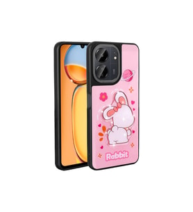Xiaomi Redmi 13C Uyumlu Kılıf Parlayan Kabartmalı İkonik Figürlü Zore Amas Silikon Kapak