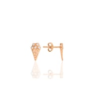 Gümüş rose zirkon taşlı dondurma küpe SGTL11844ROSE