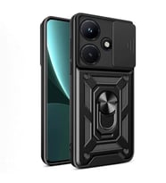 Coverzone Infinix Hot 30i ?le Uyumlu PhoenixShield Kamera Korumal? Kapak Tam Koruma Manyetik Vega Kapak Siyah
