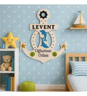 Çocuk Odası KAPI veya DUVAR süsü Kişiye özel isim yazılı No:1003