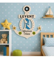 Çocuk Odası KAPI veya DUVAR süsü Kişiye özel isim yazılı No:1003