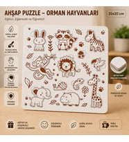 Deniz Dostları Eğitici Ahşap Puzzle – 20x20 cm Okul Öncesi Zeka Geliştirici Oyuncak