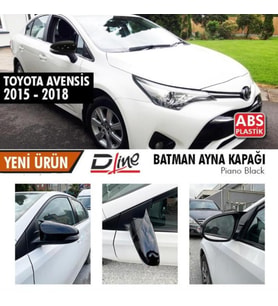 Sts Oto Aksesuar Toyota Avensis 2015-2018 Batman Yarasa Ayna Kapağı Piano Black Abs Plastik