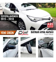 Sts Oto Aksesuar Toyota Avensis 2015-2018 Batman Yarasa Ayna Kapağı Piano Black Abs Plastik