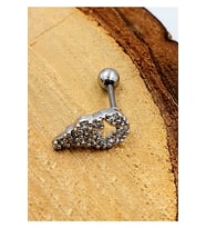 Çelik Zirkon Taşlı Piercing