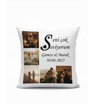Seni seviyorum yazılı yastık 40x40