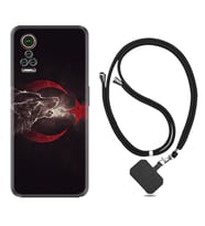 General Mobile GM 21 Pro GM 22 Pro Plus Kılıf Boyun Askılı Silikon Kurt ve Ay Yıldız 1403