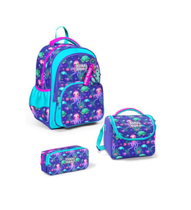 Coral High Kids Lavanta Turkuaz Deniz Temalı 3'lü Okul Çanta Seti SET0114422 - Kız (Çok Renkli)