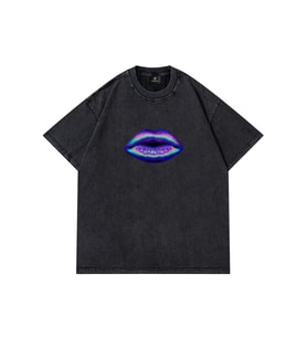 Trendiz Unisex Dudak Yıkamalı Antasit Tshirt (Antrasit)