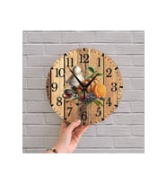 bilge Tasarım 2D GÖRÜNÜMLÜ MUTFAK Duvar Saati 35 x 35 CM (Çok Renkli)