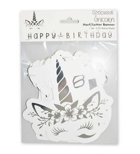 UNICORN FLAMA HAPPY BIRTHDAY GÜMÜŞ PK:1-