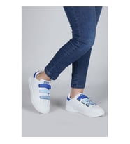 Jump 30110 Cırtlı Üniseks Çocuk Sneaker Günlük Spor Ayakkabı Beyaz Saks Mavi