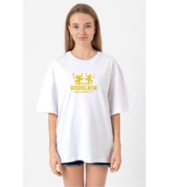 Gen V Godolkin University Logo Beyaz Kadın Oversize Tshirt