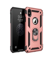 iPhone Xs Max Kılıf Sofya Yüzüklü Silikon Kapak - Rose