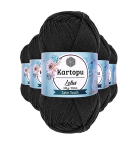 5 Adet Lotus Bikini Büstiyer Bluz Örgü İpi K940 Siyah