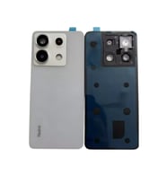 Xiaomi Redmi Note 13 Pro 5G Arka Kapak - Arka Pil Batarya Kapağı Kamera Lensli - 2312DRA50G Uyumlu (Beyaz)