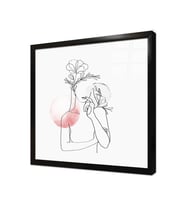Tablosan Line Art Çerçeveli Cam Tablo