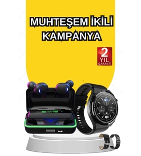 Yeni Nesil Akıllı Saat Ve Bluetooth Kulaklık Titreşim Bildirimleri Uyku Takibi